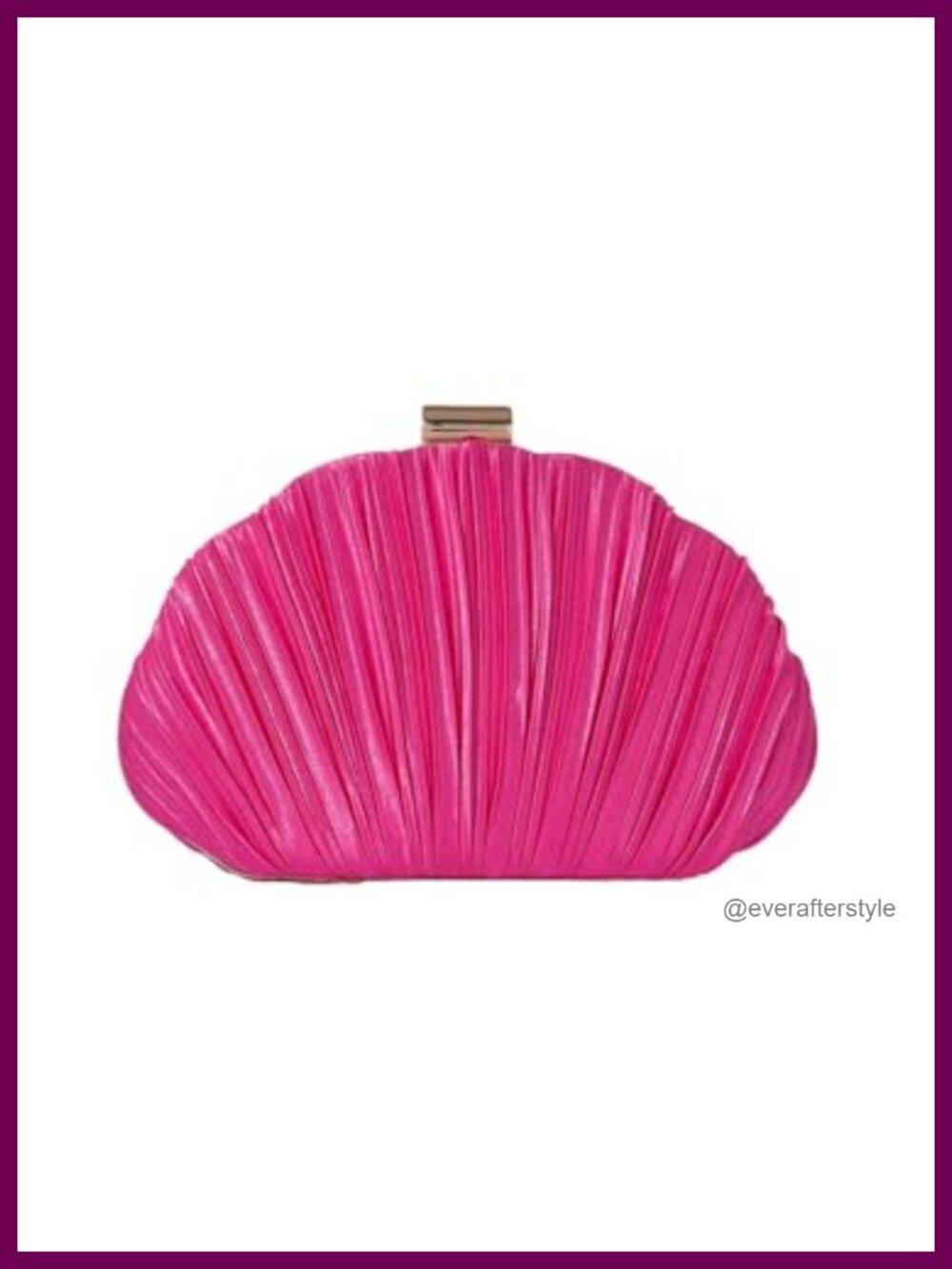Fabric Ruched Shell Clutch Evening Bag with Detachable Chain Strap